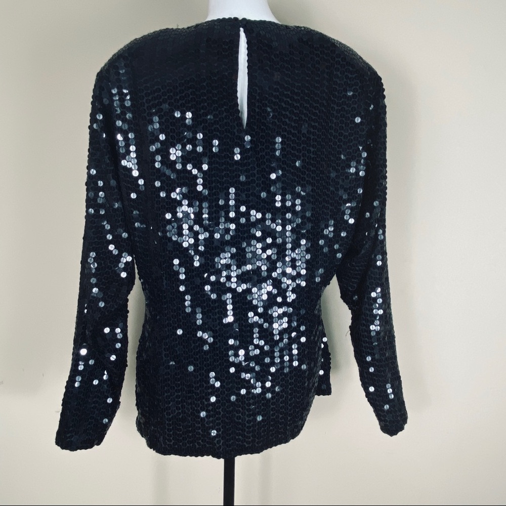 Della Roufogali Sequin Silk Top - Picture 2 of 4